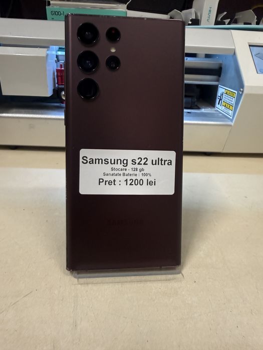 Samsung s22 ultra / 128 gb / 100% baterie / garantie