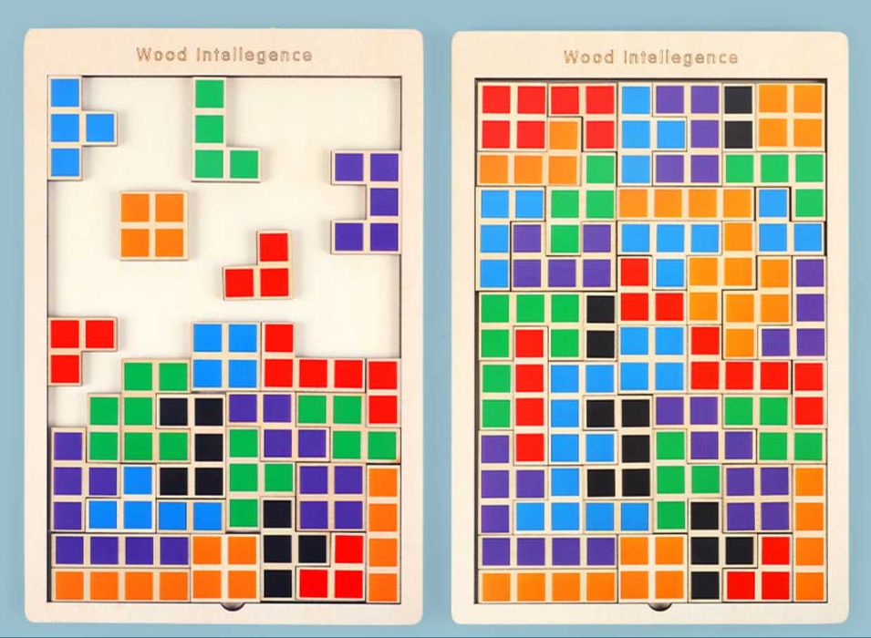 PIXEL - Голям Дървен Тетрис с лазерна изработка / TETRIS BLOCKS