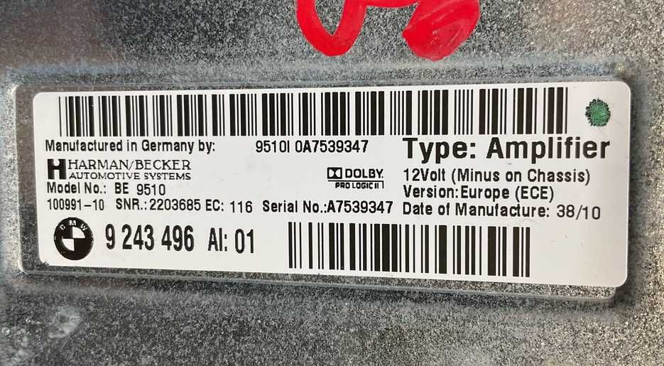 Sistem audio boxe Harman Kardon difuzor instalatie original BMW F10 F11 F01 F07 , amplificator ,subwoofer, tweetere, bass