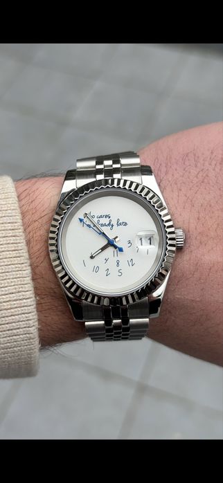 Seiko Datejust Who Cares I'm Already Late Mod NH35 Automatic