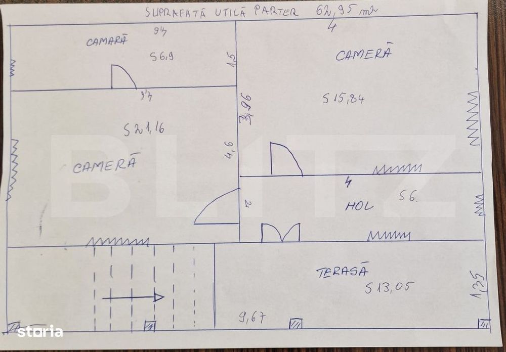 Casa taraneasca cu 180 mp utili si teren de 1360 mp, Aschileu Mare