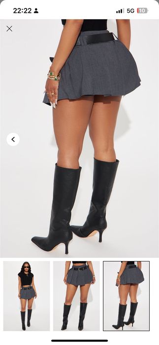 Къса сива пола М размер