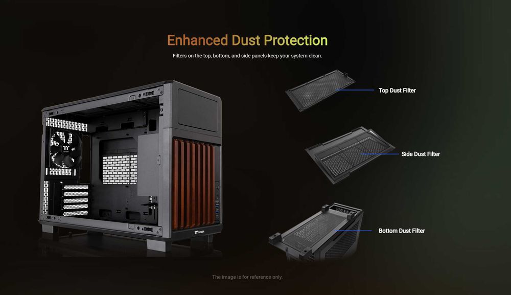 Компютърна кутия Thermaltake TR200 WS Wood Еdition BLACK/WHITE