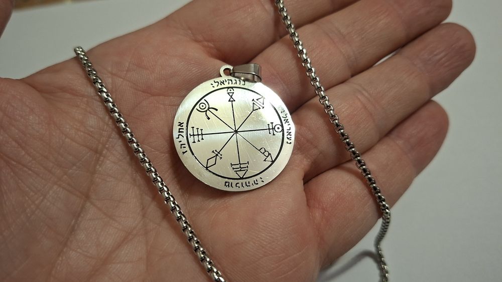Talisman protecție, bogăție, noroc. Sigiliul lui Solomon. Pandantiv.