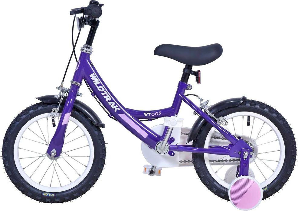 Wildtrak - Bicicletă de 14 inci pentru copii 3-5 ani cu roți stabilizatoare