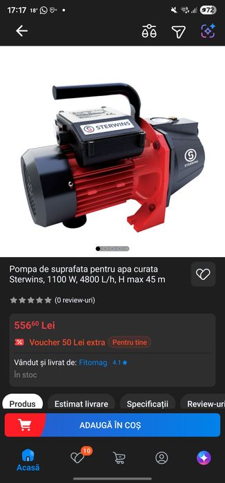 Pompa de apa sterwins 1100 jet ic 3+presostat