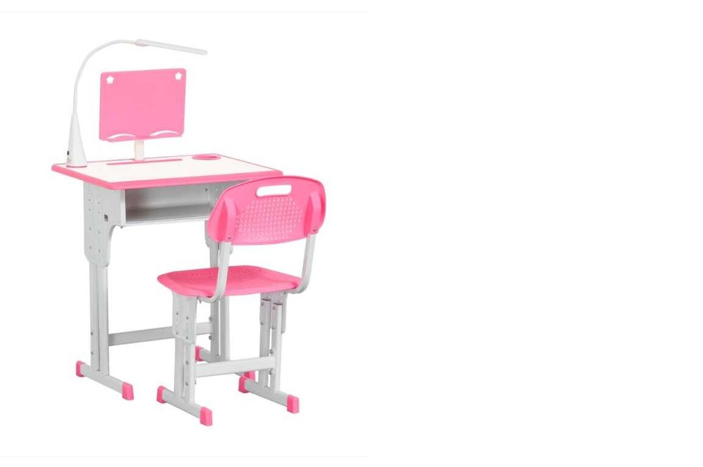 Set  birou pt copii masuță + scaun reglabile și demontabile