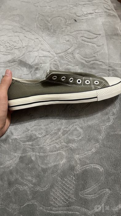 Кеды 44-45 размера цвет зеленый
