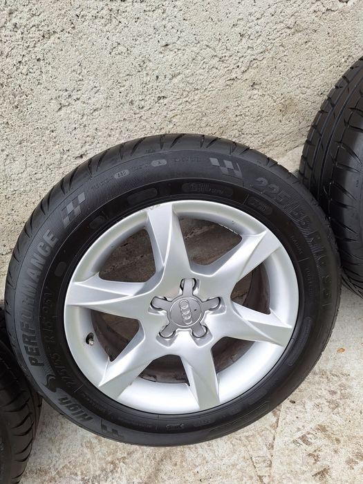 Vând jante audi  5×112/R16  în stare bună, cauciucuri noi dot2023