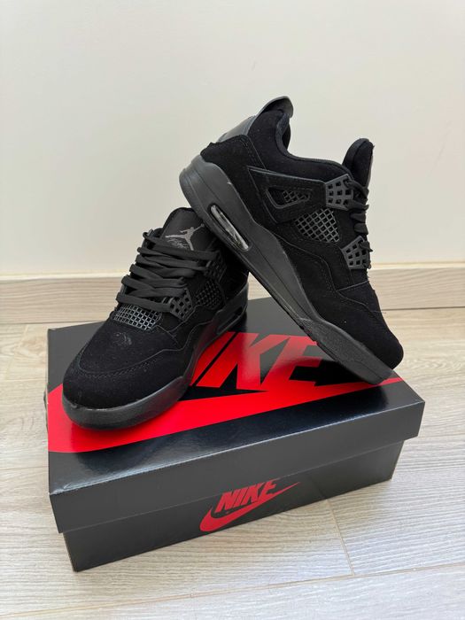 Adidasi AIR JORDAN 4 Black Cat - Produs Nou NIKE - Full Box