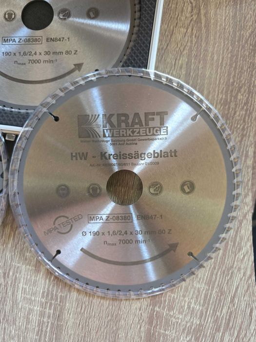 5 Discuri de taiat in 2 seturi Kraft Werkzeuge Austria 190 si 210 raza
