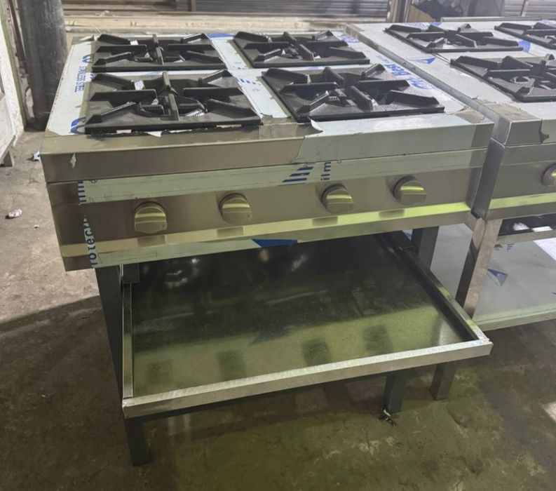 Газ плита нержавейка 6х конфорочная