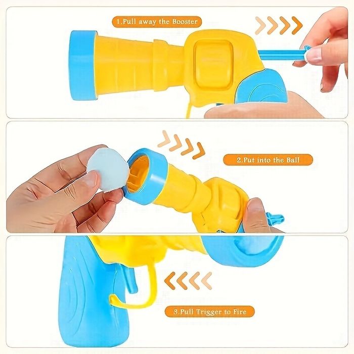 Мини пусков апарат с плюшени топчета за забавление и тренировка!