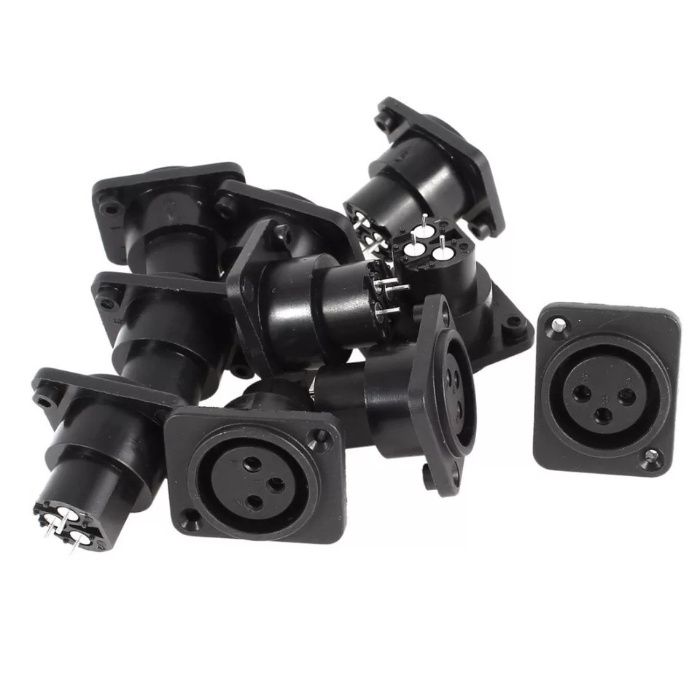 Mufa / Mufe XLR panou 3 pini ( tata ) - XLR panou 3 pini ( mama )