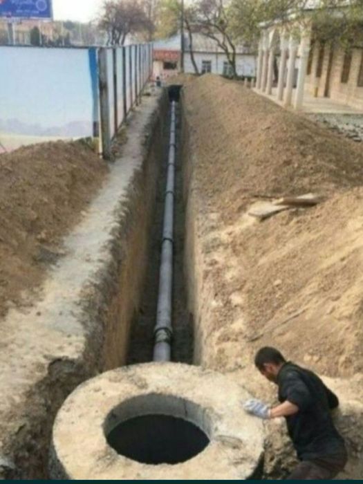 Ura transhiya yama канализатсия яма ура бассийин казиш ишлари