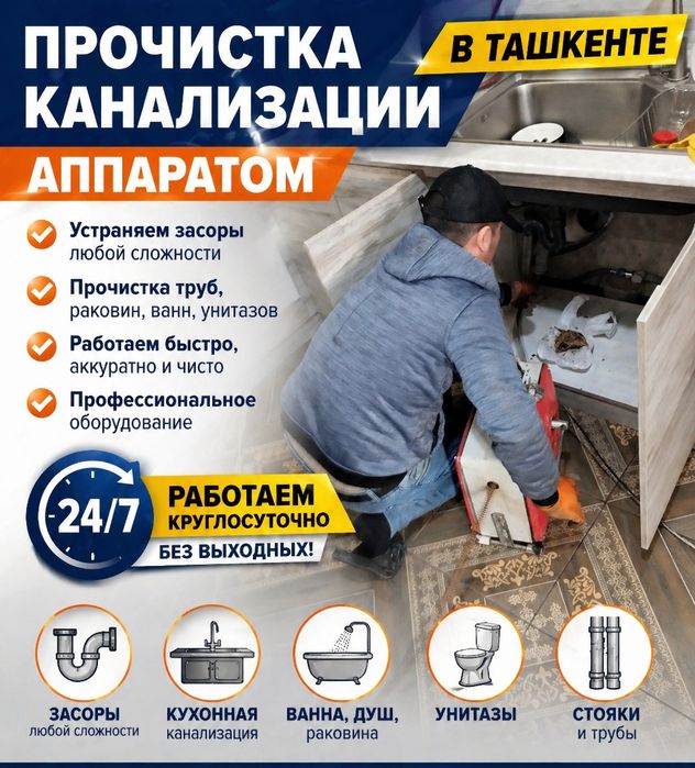 прочистка канализации с аппаратом