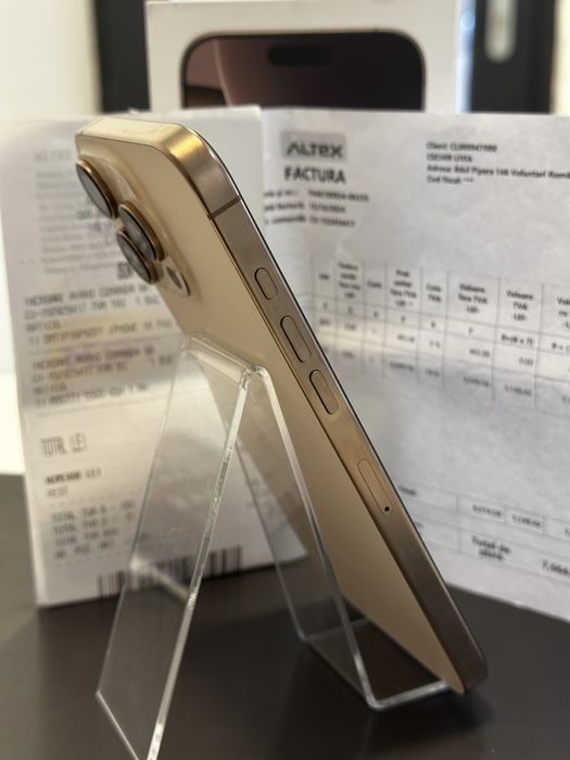 iPhone 16 Pro Max Desert Titanium 256GB, Bon+Factura+Garantie 10-2026