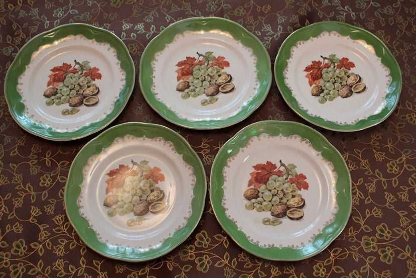 Тарелки фарфоровые антикварные старая Рига (1955г) (5 шт)