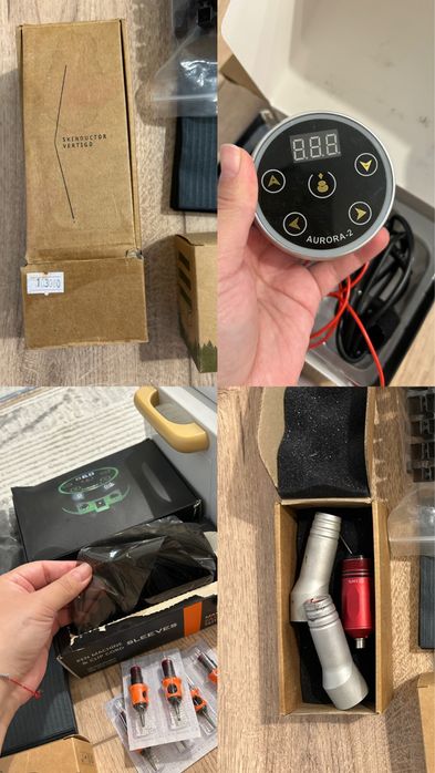 Тату машина с блок питанием