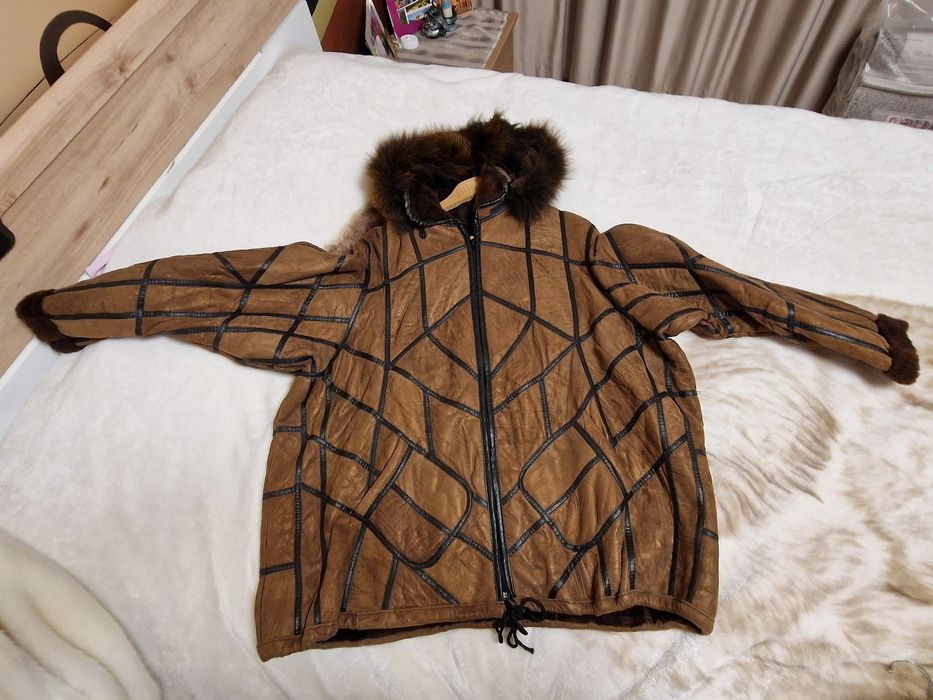 Зимно палто от агнешка кожа