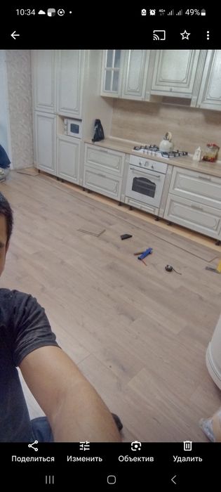 Ламинат, линолеум, паркет.