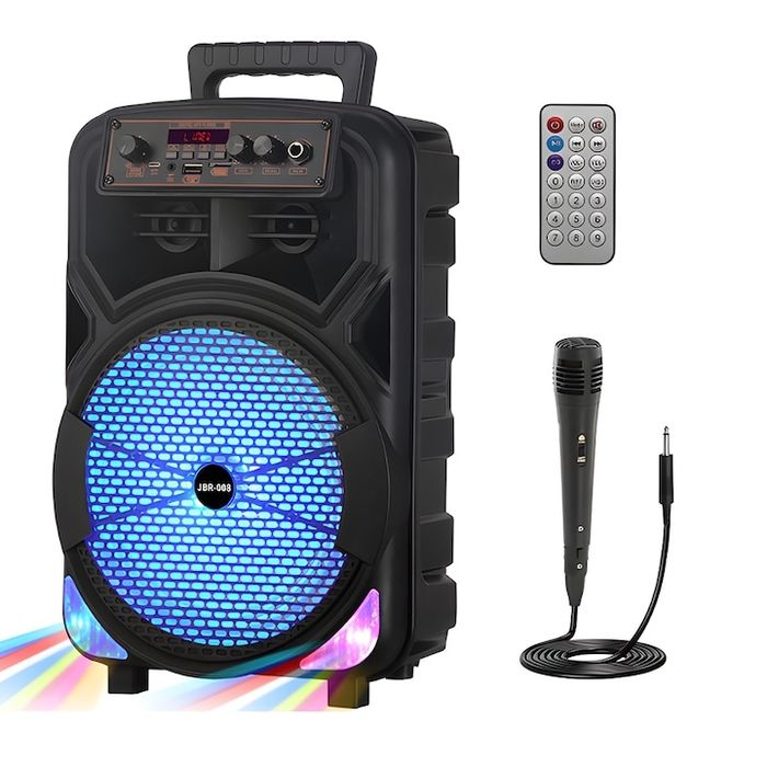 Boxa portabila TJBR,bluetooth,microfon inclus,lumini LED,1200W,nouă