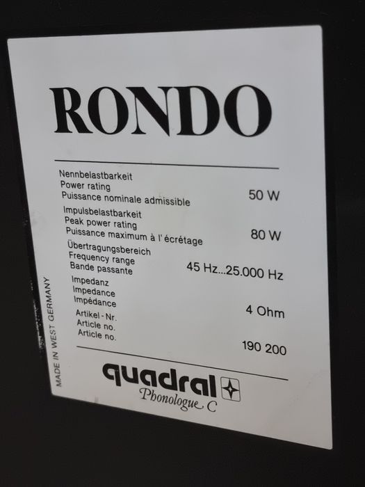 Тонколони Quadral Rondo MK IV