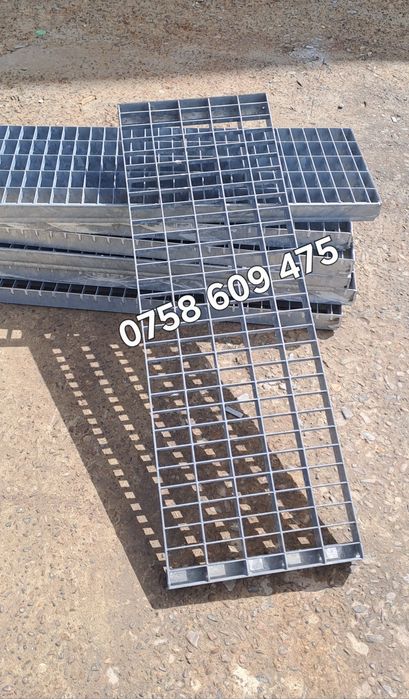Trepte grilaje zincate 80x27