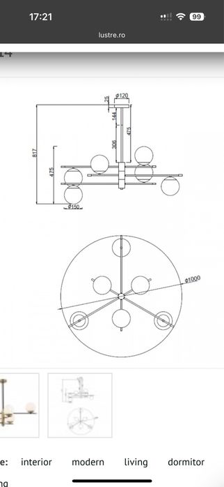 Candelabru Nostalgia gama Maitoni