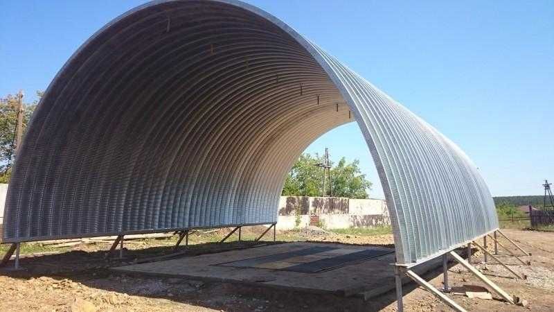 Строим быстровозводимый бескаркасный арочный ангар
