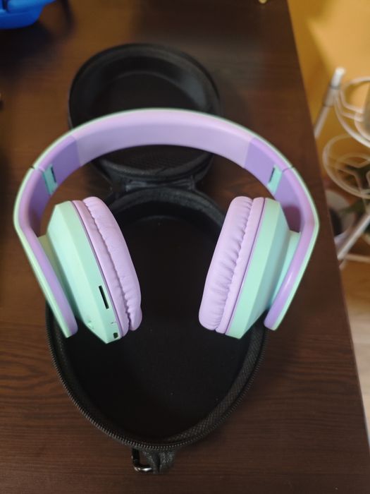 Слушалки PowerLocus P2 (детски, безжични, синьо-лилави)