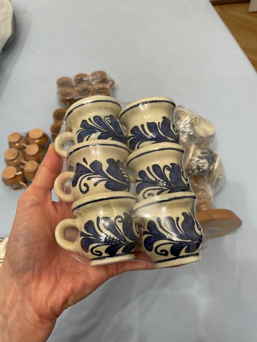 Căniță ceașcă de țuică tradițională, ceramică - 50 buc x 6 lei bucata