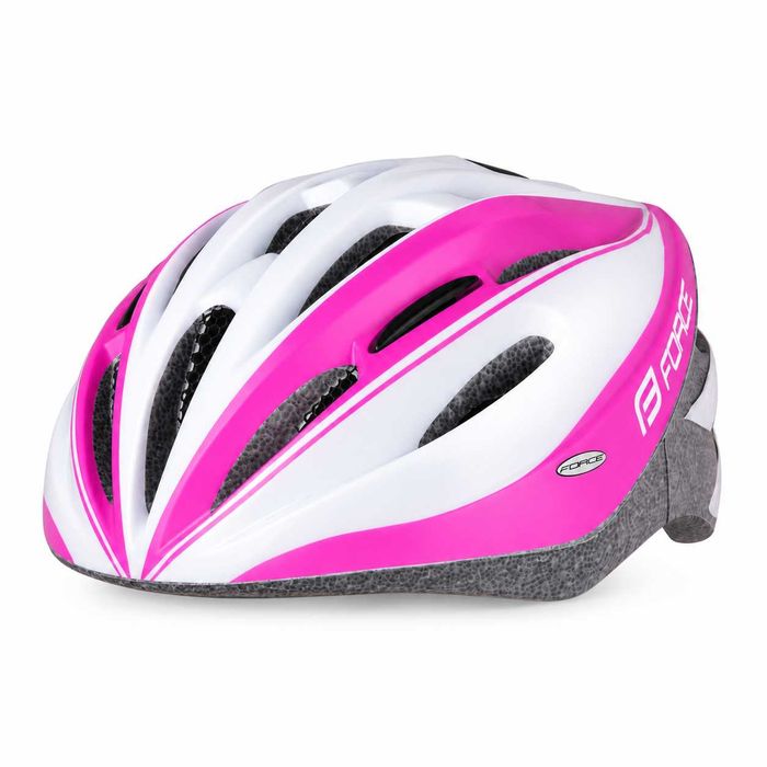 Велосипедна каска FORCE TERY, In-Mold, L/XL 58–63 см, Бяло-розова, CE Сертификат