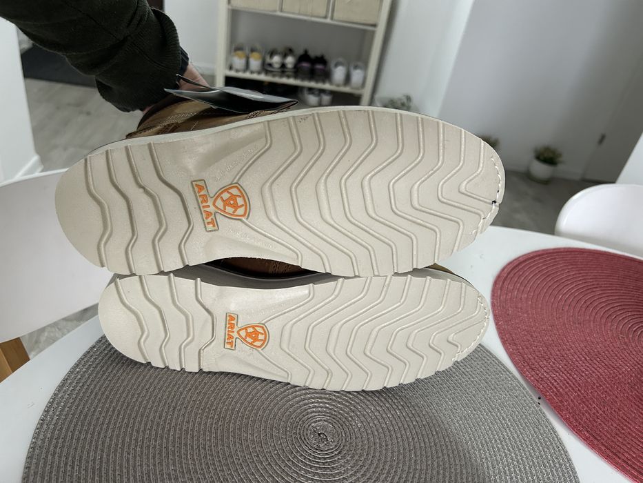 ARIAT Women's Rebar Wedge Moc Toe H20 Aged Honey, marimea 38,5