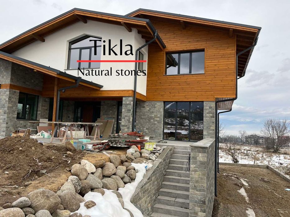 Естествен камък гнайс за облицовка 10см с релеф