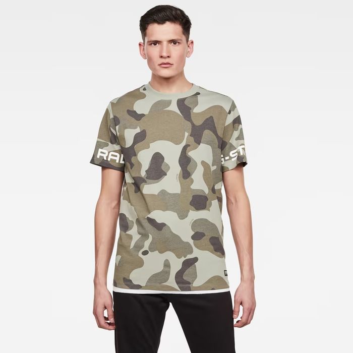 Оригинална тениска G-Star Raw Camo Loose S нова мъжка камуфлажна
