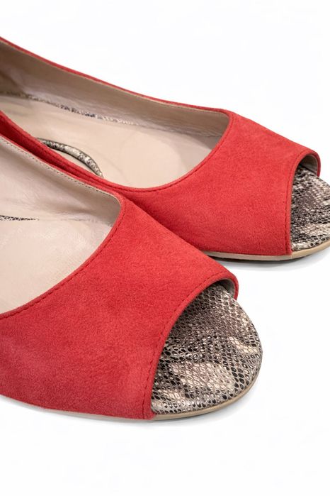 Балетки с открытым носком