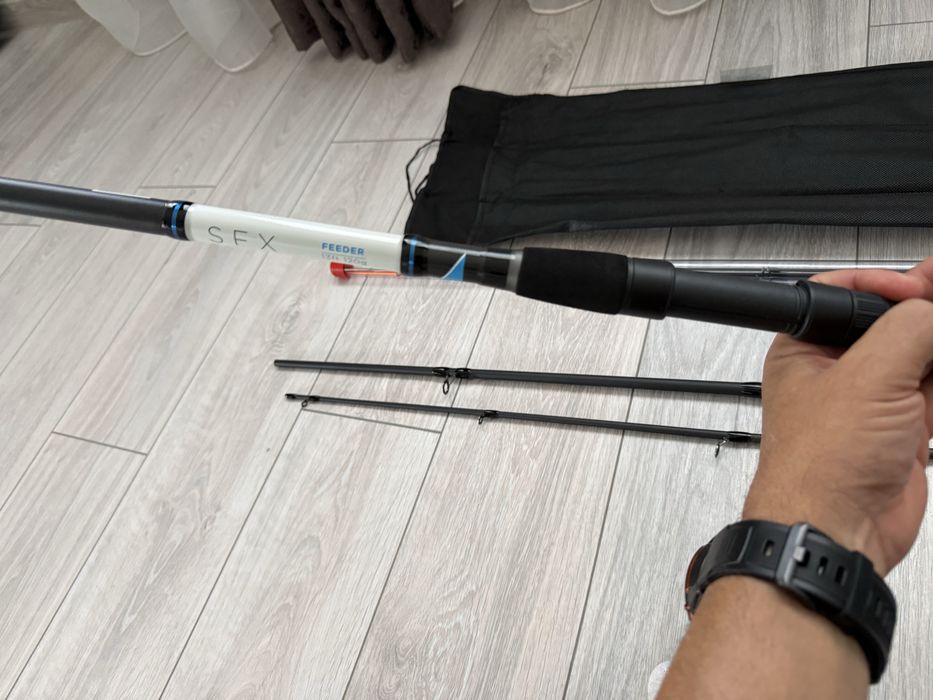 Lanseta feeder noua pescuit premium Shakespeare SFX SuperTeam 3.96 120 gr schimb cu shimano fox daiwa
