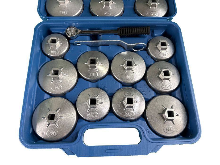 Trusa cu chei capace din aluminiu pentru filtre de ulei 23 piese gebo