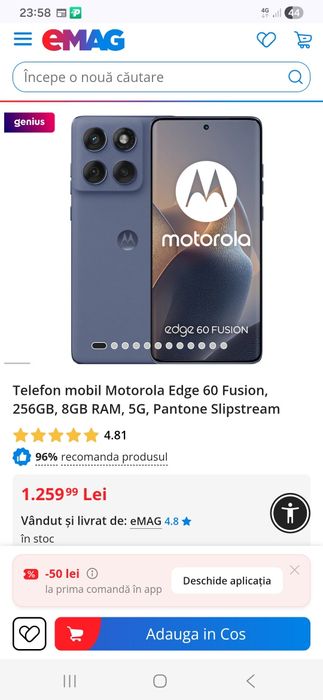 Vând Telefon Motorola Edge 60 Fusion