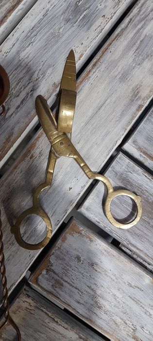 Ретро прибори за свещи капаче ножица мед месинг