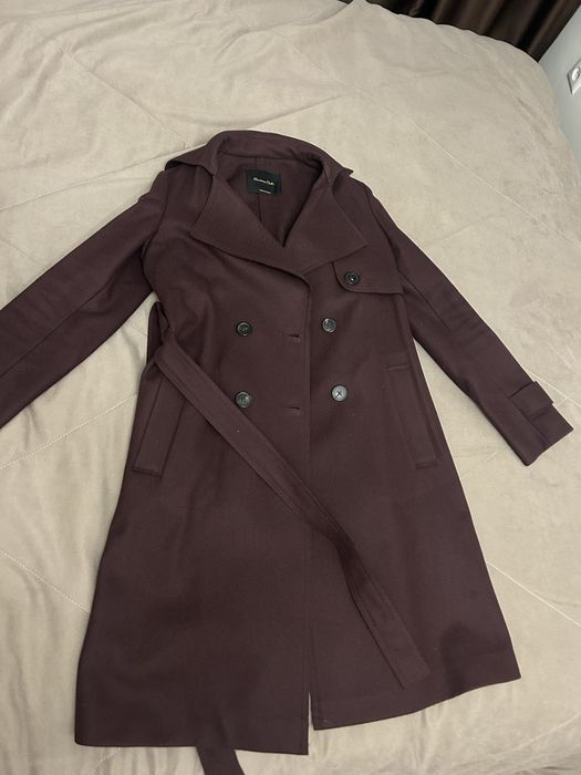 Шерстяной тренч Massimo Dutti