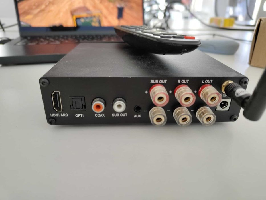 Amplificator integrat 2x50w Bluetooth, Optic, ARC, AUX, USB, Mic, SUB