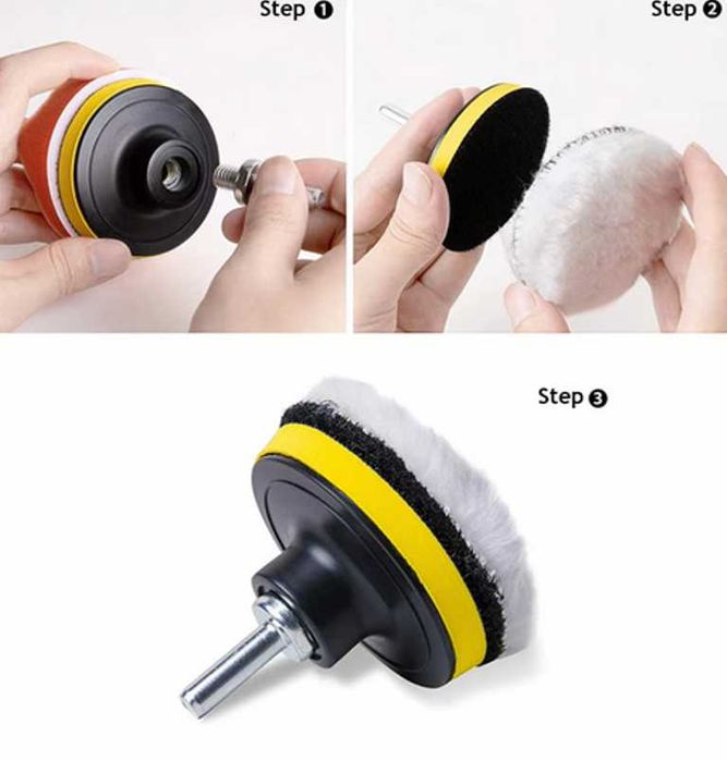 Комплект гъби за Полиране на автомобил - 11 части.