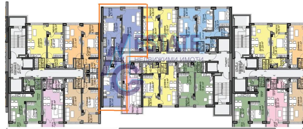 Тристаен Апартамент В Кв. Азимут, Бургас