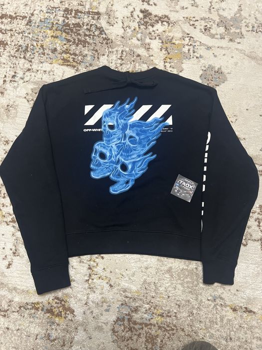 Off white Diag Skulls hoodie оригинал