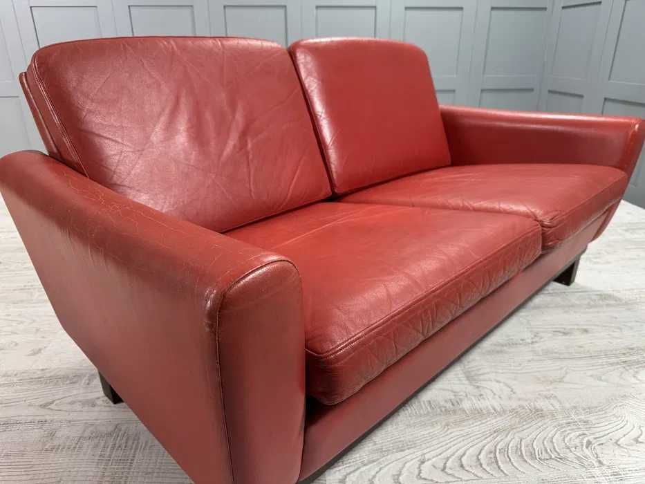 Датски диван 2-ка естествена кожа Д1079-Д