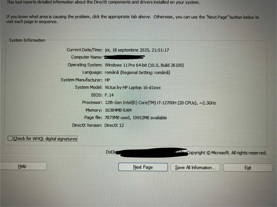 Laptop Gaming HP Victus 16.1" 144Hz - i7 Gen 12, RTX 3060