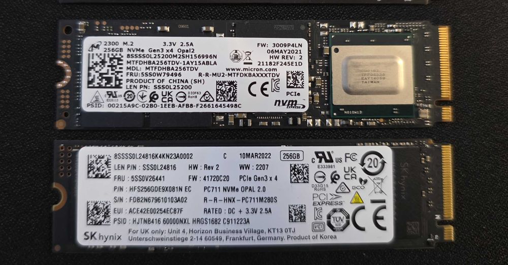 Предлагам използвани 256GB NVMe SSD Micron