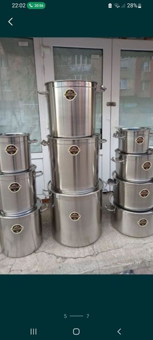 Oală inox alimentar cu capac 68 L 289 lei